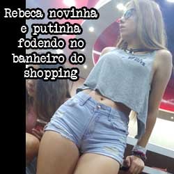 Rebeca novinha e muito putinha fodendo no banheiro do Shopping