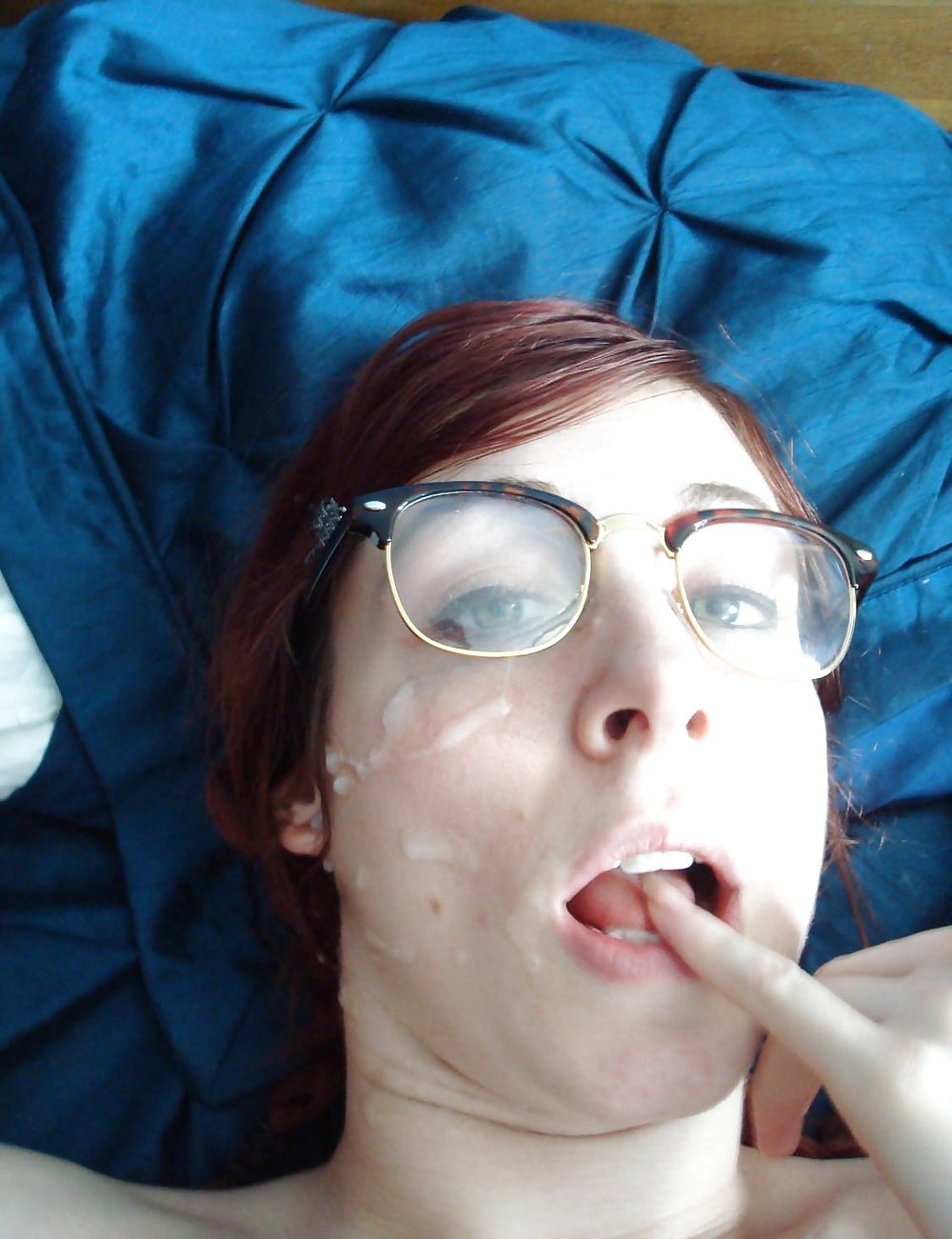 Cum on glasses bitches amateur