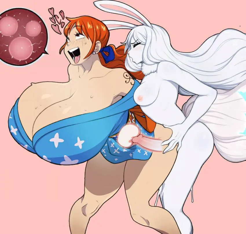 one piece futanari hentai carrot creampie nami pussy and fucks her ass. Carrot puts her big futa cock