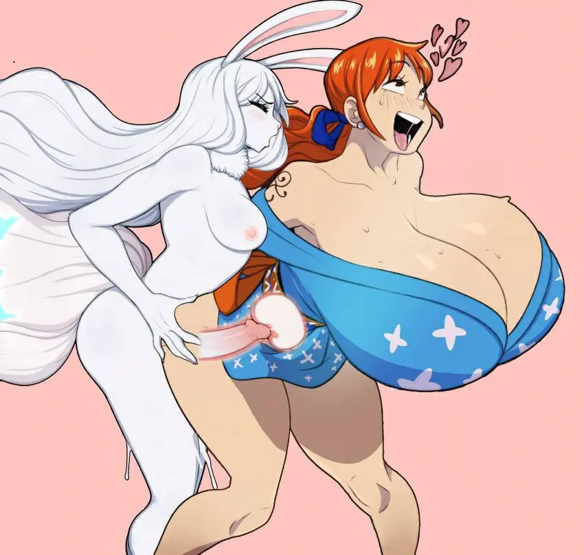one piece futa hentai carrot gozando buceta molhada e cuzinho da nami