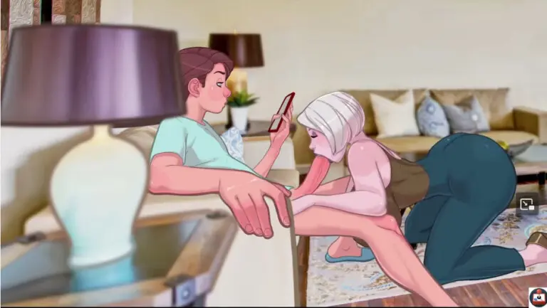 Hentai Spiele, heiße Tante, MILF, xxx, Gamer Girl, Porno Comics, blonde Mutter, bekommt den Mund