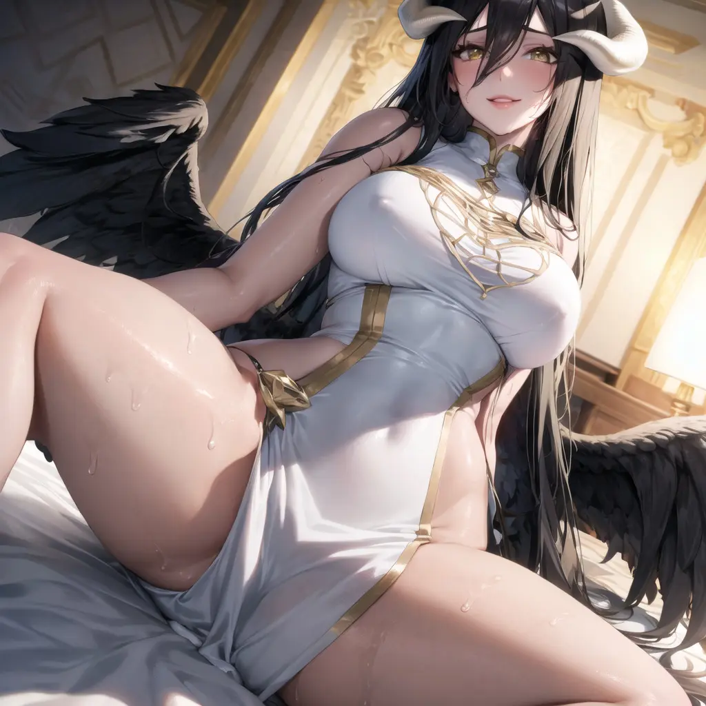 porn Albedo Hentai overlord r34 xxx anime porn hub sex with big tits milf  albedo, she gets her large Milf pussy fucked and creampied by big cock