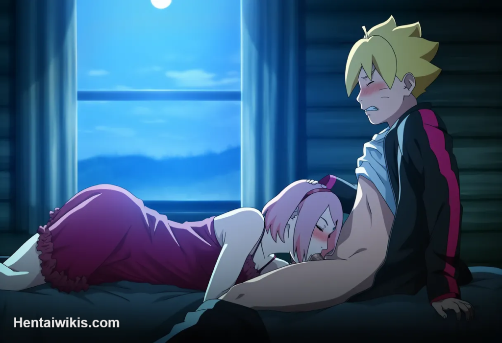 Hentai Aunt Sakura Sucks Nephew s Boruto Cock After Birthday Party marca