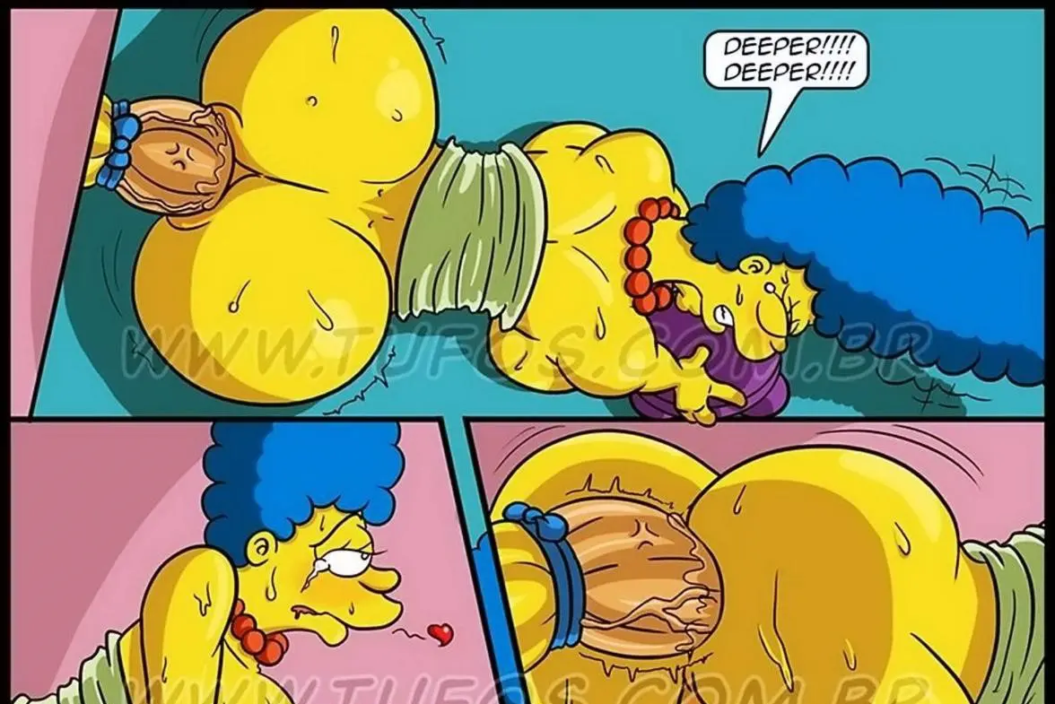 Hentai HQ r34 Simpsons xxx - Marge Mãe Rabuda dando cu e buceta para filho  Bart