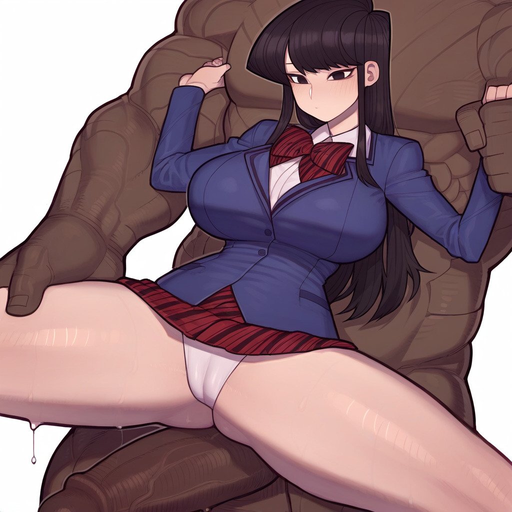 Novinha Hentai Komi Shouko - Aluna safada de mini saia sem calcinha fodendo  com professor negão