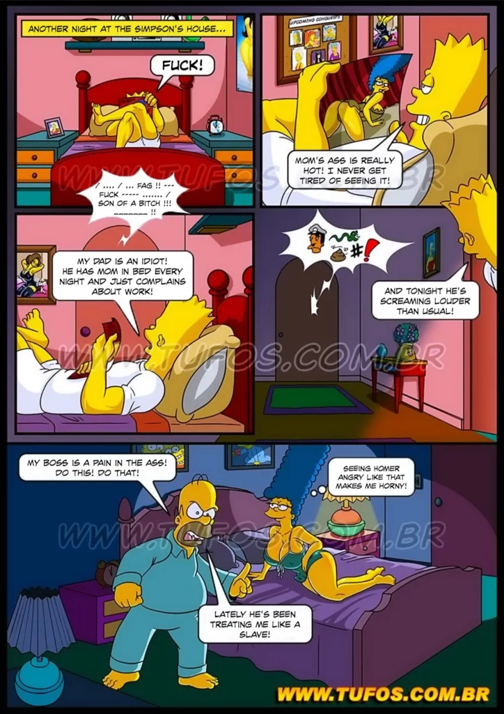 Anal Hentai HQ Simpsons XXX Marge mãe gostosa rabuda dando cu para amigo do filho escondida! (2)